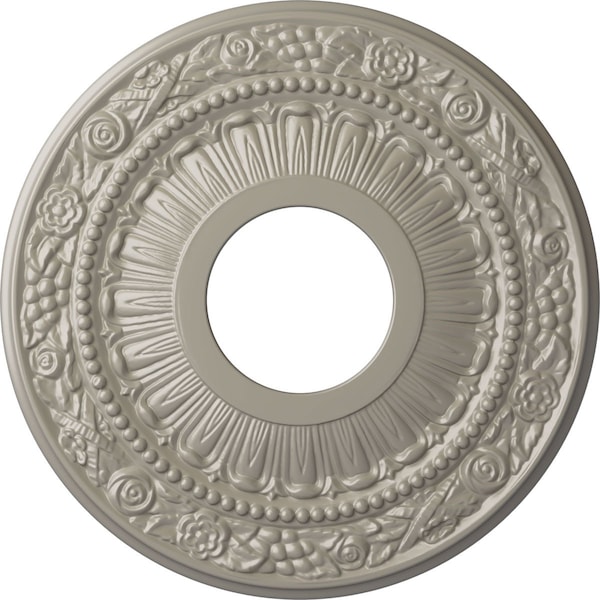 Ekena Millwork Nadia Ceiling Medallion (Fits Canopies up to 4 7/8"), 12 1/8"OD x 3 5/8"ID x 7/8"P, Pearl White CM12NAPWS - main